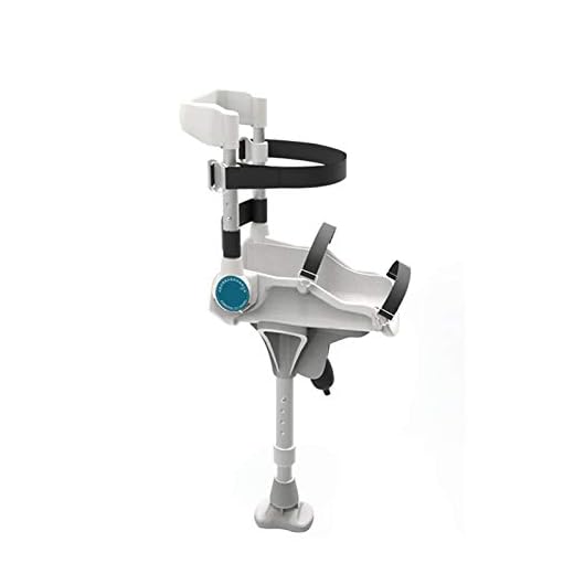 sjdoPulse Adjustable Hand Free Knee Crutch, Medical Non-Slip Hands Free Crutches, Single Leg Telescopic Walker Handicap Scooters Rehabilitation Equipment,Hand Free Knee Crutch