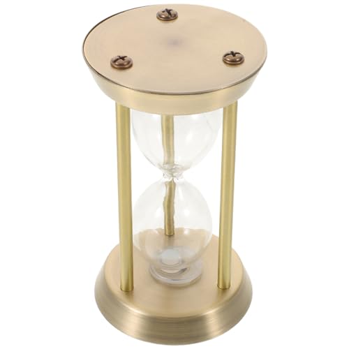 Ciieeo Temporizador de Arena Rellenable de Metal Mini, 4 Pulgadas, Diseño DIY Creativo, Decoración Vintage para Escritorio de Oficina y Hogar, Reloj de Arena Decorativo Funcional