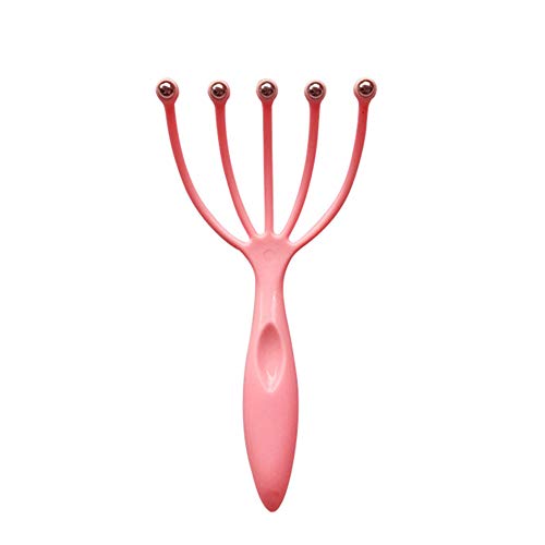 Preisvergleich Produktbild ERLIANG Kopfmassagegerät Massageklaue Ball Manuelle Kopfmassagegerät Multifunktionsanleitung,Pink