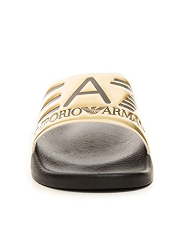 Chanclas ea7 negra y dorada