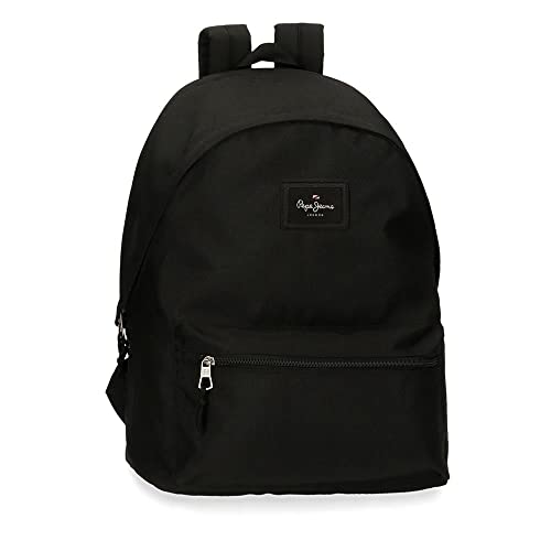 Pepe Jeans Aris, Bagaglio Borsa Da Corriere Unisex Bambini E Ragazzi, Nero, 31 x 44 17.5 cm