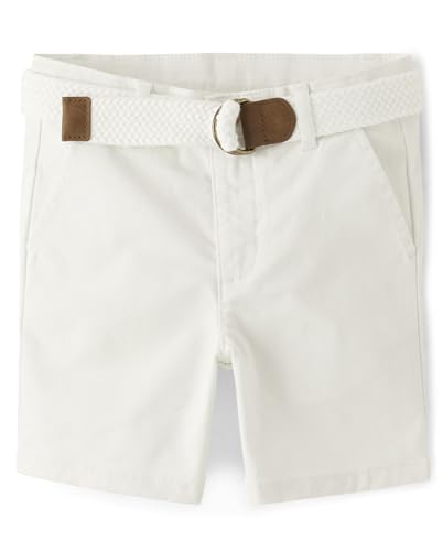 Gymboree and Toddler Belted Twill Chino Shorts Simply White 4T