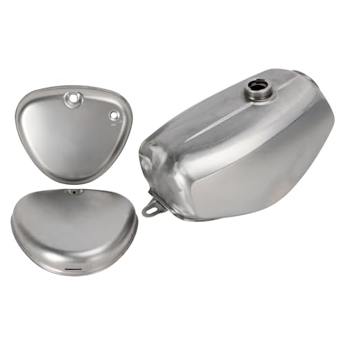 Bruce & Shark Fuel Tank & Side Cover Set Unpainted pour Simson S50 / S51 / S70 1975-1979 – Raw Steel Replacement