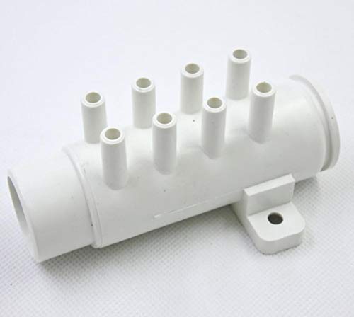 PONNMQ 8 Löcher PVC Luftverteiler 1" x 8 mm Luftverteiler für Badewanne Badewanne und Whirlpool Spa 30-168 Cover