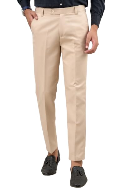 Image of VX9 Men's Formal Trousers, Smart Office & Business Wear, Classic Fit