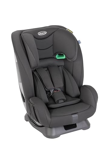 Graco - FlexiGrow™ R129 Seggiolino auto 2 in 1, rialzo con schienale e cintura integrata, reclinabile, da 76 a 145 cm (da 15 mesi fino a circa 12 anni), colore Onyx