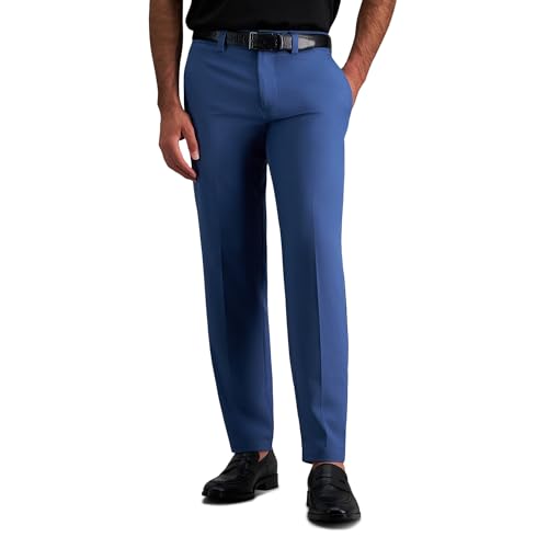Image of Haggar Men's Cool Right Performance Flex Straight Fit Flat Front Pant