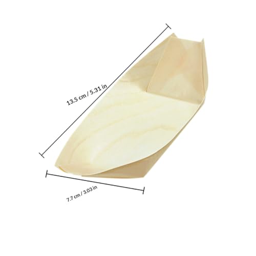 Platos desechables de madera para sushi 150 unidades miniatura 7