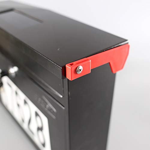 Zuozuoya Black Wall Mount Locking Mailbox - Solar House Numbers Light Large Capacity Illuminated At Night thumb #3