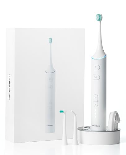 Water Sonic ジェットウォッシャー 一体型 電動歯ブラシ 口腔洗浄器 水流音波歯ブラシ 毎分38,000回の音波振動 (White) Water Sonic ジェットウォッシャー 一体型 電動歯ブラシ 口腔洗浄器 水流音波歯ブラシ 毎分38,000回の音波振動 (White)