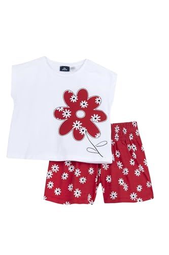 Chicco, Mädchen Set, mit T-Shirt und Shorts, aus Weicher Baumwolle,...