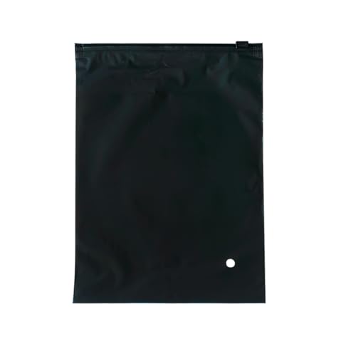 Saco Plástico Shein EVA Preto Fosco 18x25cm 10und Embalagem Roupa Organizador Malas e Viagem com Trilho Zip