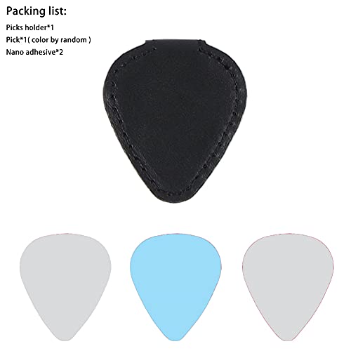 RPH-5 Étui de rangement magnétique en cuir pour médiators de guitare Noir - Les Beatles, Paul McCartney, John Lennon, RIngo Starr, George Harrison RPH-5 Étui de rangement magnétique en cuir pour médiators de guitare Noir – Image 8