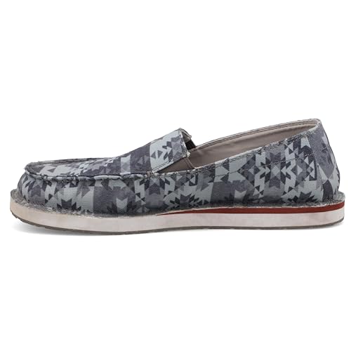 Image of Twisted X Men's Hooey Slip-On, Moc Toe, Grey Multi, 14 M