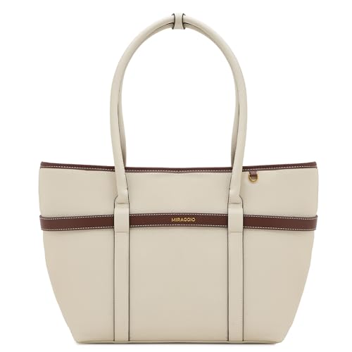 Image of Miraggio Julia 14 Inch Laptop Tote Bag For Women Office Use | Office Tote Bag With Padded Laptop Sleeve And Zipper Closure | Stylish Totes