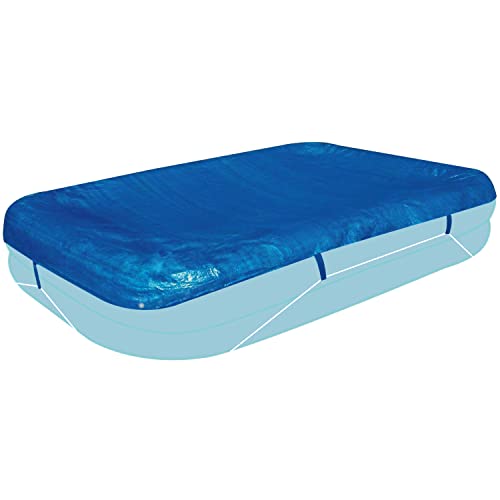 Poolabdeckung rechteckig für Family Pool 262x175cm - mit Fixierseil - 110g/m² PE - Wasserdicht - UV-stabil | Poolabdeckplane - aufblasbar Abdeckung Swimmingpool Poolzubehör Planschbecken