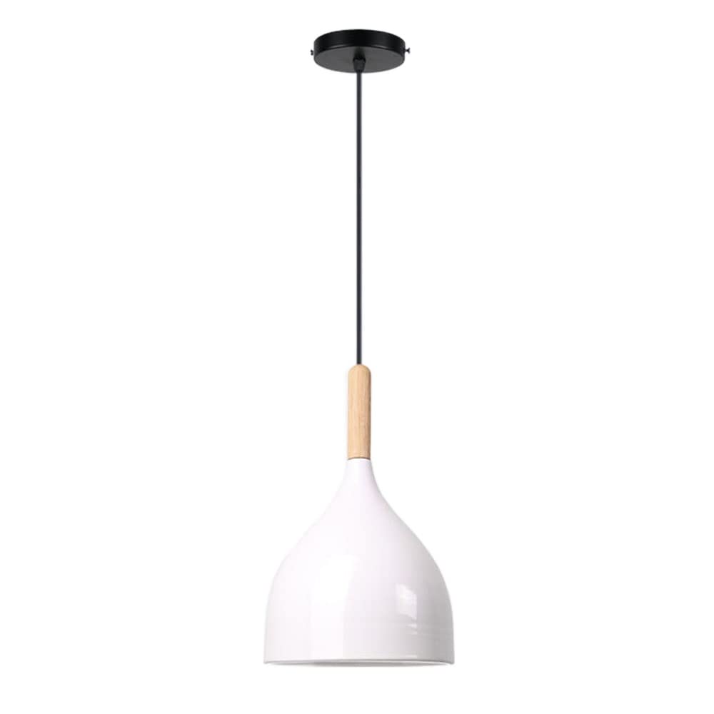 Macaron Ceiling Chandelier Fashion Pendant Lamp Single Head Hanging Light(White)