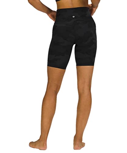 Lululemon Athletica LULULEMON Align High-Rise Short 8In (Black Camo (8In), 16)