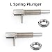 Retractable Indexing Plunger Pin, 2PCS M16 Stainless Steel Spring Plunger Spring Loaded Latch Telescopic Locking Pin L-Shaped Positioning Pin with Nut for Industrial Equipment