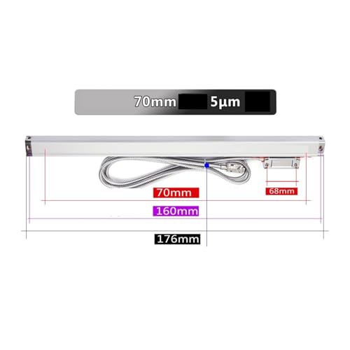 Regla óptica para máquinas, escala lineal 5um 70mm miniatura 5