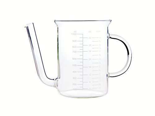 HIC Gravy Strainer and Fat Separator, Heat-Safe Borosilicate Glass with 18/8 Stainless Steel Fine-Mesh Filter and Pierced Strainer, 4-Cup (32-Ounce) Capacity