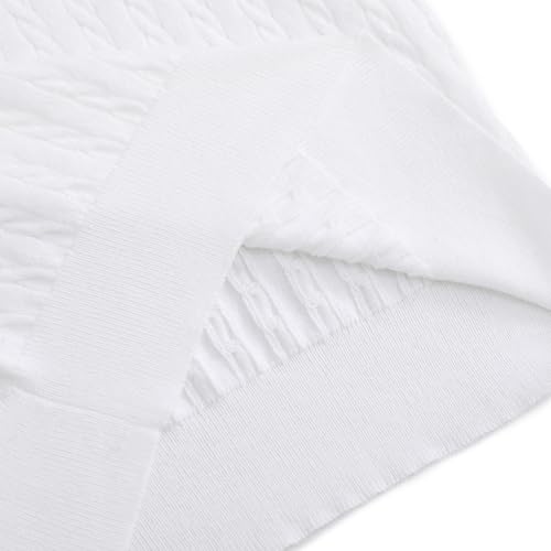 Image of Girls Short Sleeve Polo Shirt Summer Knit School Uniform Blouse V Neck Cable Pullover Sweater Tops 5-14 Years