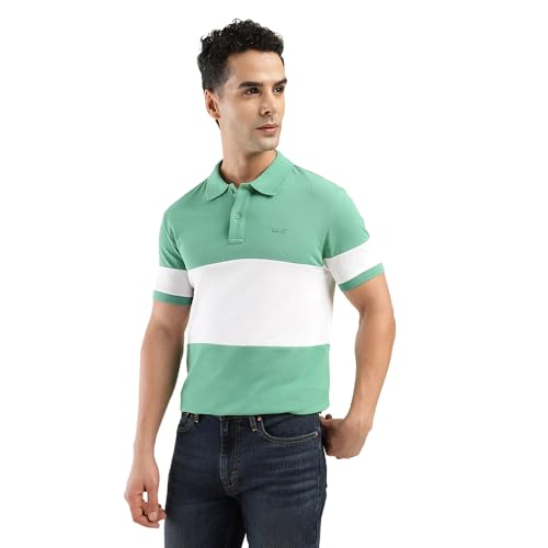 Image of Levi's Men's Cotton Regular Fit Solid Polo T-Shirt