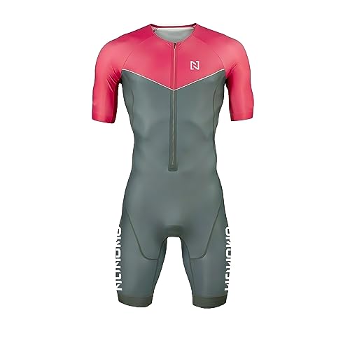 Triathlon Anzug Herren Herren Radsportanzug gepolstert einteilig Trisuit Bike Top Short Trisuit Einteiler für Wettkampf (TYP-7,XXL)