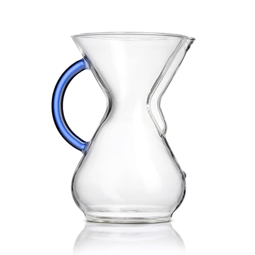 Chemex Pour-Over Glass Coffeemaker - Colored Glass Handle Series - 6-Cup Sapphire - Exclusive...