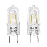 Belleone Light Bulb Fit for GE Microwave Oven - 120V 50W Halogen Light Bulb Lamp Compatible with GE Over The Range Microwave Hood, Kitchen Over Stove Light Surface, Replaces WB08X10057 WB08X10051