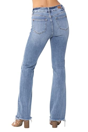Judy Blue Women's High Waist Double Button Bootcut Jeans3