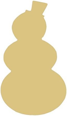 Snowman Cutout Unfinished Wood Winter Door Hanger MDF Shape Canvas Style 3