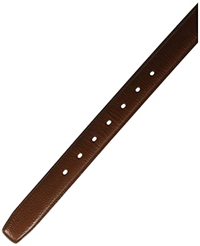 Perry Ellis Men's Hc Milled Leather Belt, Stitched, Two Loops, Antique Silver Buckle, 1.5” Width (Available in Big & Tall)3