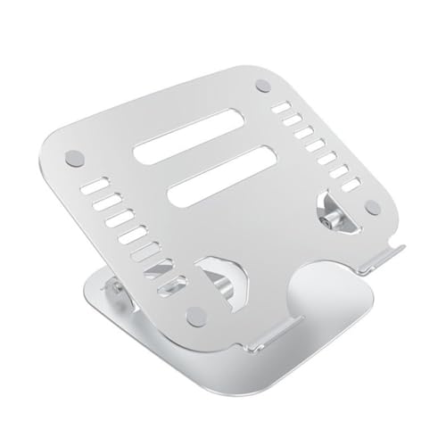 Soporte plegable de laptop de aluminio ajustable color plata miniatura 1
