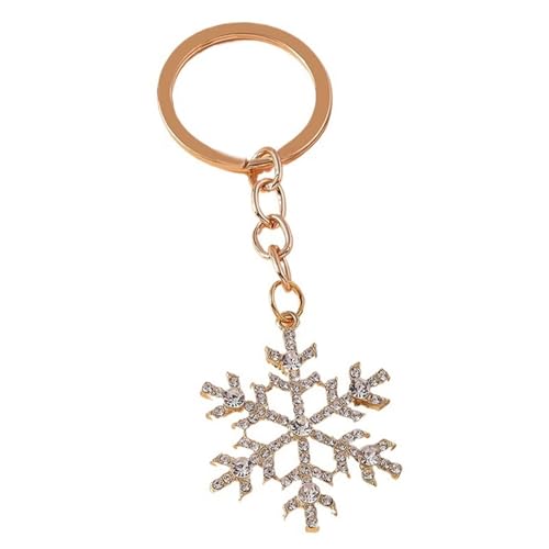 Porte-clés de voiture flocon de neige, bijou de taille luxe