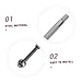COOLHIYA 4pcs Adjustable Telescoping Bore Gauge Set Small Hole Measuring Tools with Flat Head for Precision Internal Diameter Measurement Industrial Use Error-reducing Design