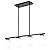 29.9'' Milk Glass Kitchen Island Light Fixtures, 4-Light Modern Dining Room Light Fixture, Black and White Pendant Lights, Linear Chandelier over Dining Table Lighting with Adjustable Rods, UL Listed