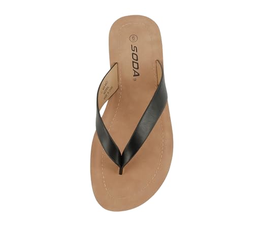 Image of Soda Shoes Women Flip Flops Basic Plain Slippers Thongs Sandals Strap Casual Beach Ella-S