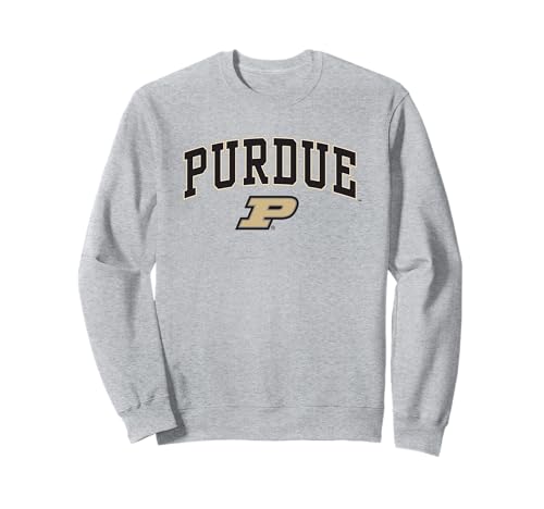 Purdue Boilermakers Arch Over Heather Gray Sweatshirt Small