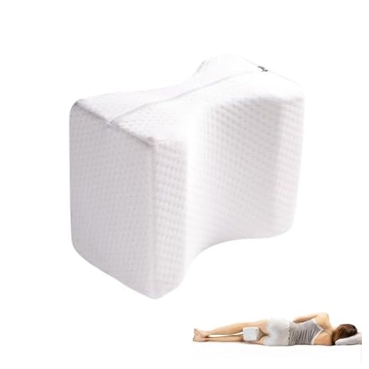 MAGIC SELECT Almohada para Dormir de Lado. Cojín Ergonómico para Rodillas con Espuma Viscoelástica. Funda Lavable de Poliéster. Soporte para Piernas, Caderas y Espalda