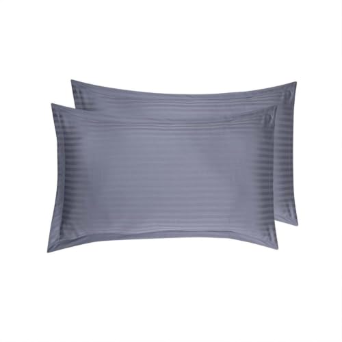 Image of Wakefit 100% Cotton Pillow Cover Set of 2 | 200 TC Soft & Breathable Pillow Cases | Standard Size 18 x 27 Inch | Skin Friendly, Durable & Gentle Machine Washable | Blue Granite