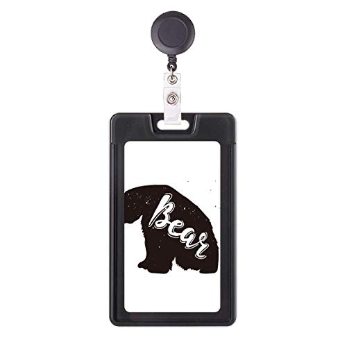 Porte-badge rétractable ours polaire et animaux blancs pour carte d'accès