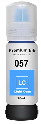 Image of Refill Ink 057 Compatible with Epson L8050, L18050, L8150W Printer (057 Light Cyan Ink 1 Pcs)