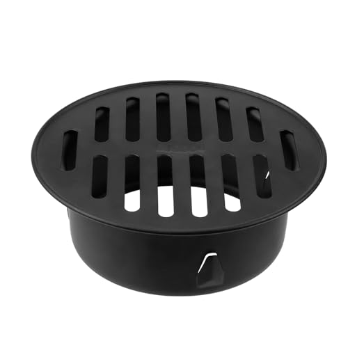 Antrader 1pcs Black Floor Drain Cover 4 Inch Stainless Steel Floor Drain