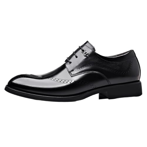 Luxury Oxford Dress Shoes for Men Lace-up Vegan Leather Non Slip Block Heel Anti-Slip Business Fashion Pointed Toe2