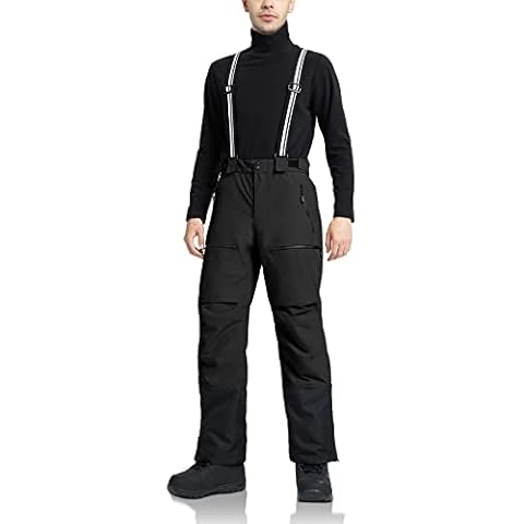 Pioneer Camp Herren Skihose Gefüttert Hosenträger Ski Hosen Schneehose Snowboardhose Outdoorhose Black Noir Schwarz S Cover