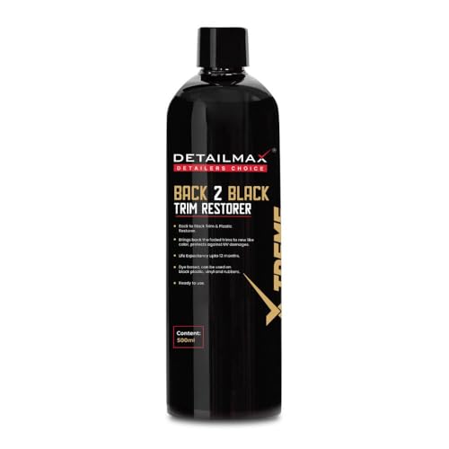 Image of Trim Restorer 500ml, Back 2 Black Trim Restorer Revitalize Faded Trims with High Performance Plastic Restorer, Deep Black Finish Long Lasting Protection Against UV Damage
