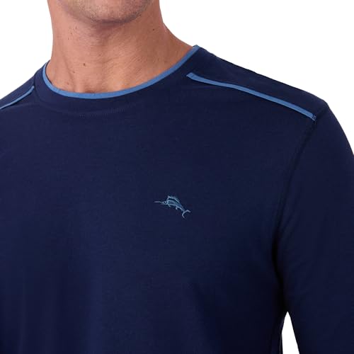 Tommy Bahama - Men's Essential T Shirt, Long Sleeve Crew Neck Cotton Blend Top for Sleep or Lounge4