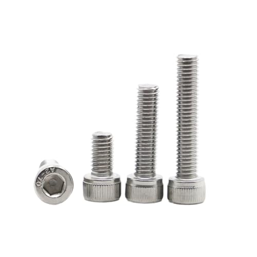 2/5/10個 M6 M8 M10 A2-70 304ステンレス鋼 六角六角穴付きボルト(25mm,M10 2pcs)
