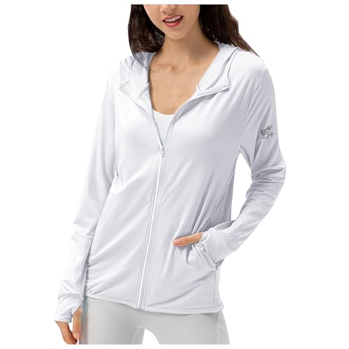 Ropa de verano transpirable para mujer chaqueta UPF 50+ que repele el calor